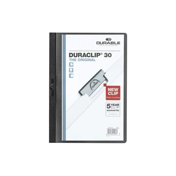 DURABLE Chemises à clip Duraclip 30 A4 5 x Noir