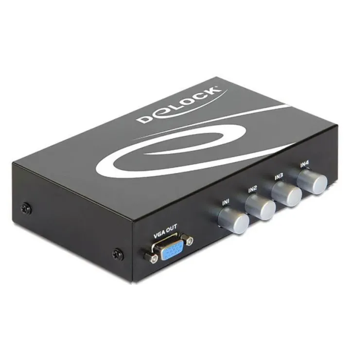 Delock Boîte de commutation VGA 4 Port avec audio