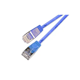 SLIM Câble patch slim RJ-45 - RJ-45, Cat 6, U-FTP, 7.5 m, Bleu