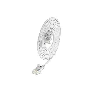 SLIM Câble patch slim RJ-45 - RJ-45, Cat 6, UTP, 7.5 m, Blanc