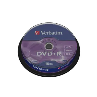 Verbatim DVD+R 4.7 GB, tour (10 Pièce-s)