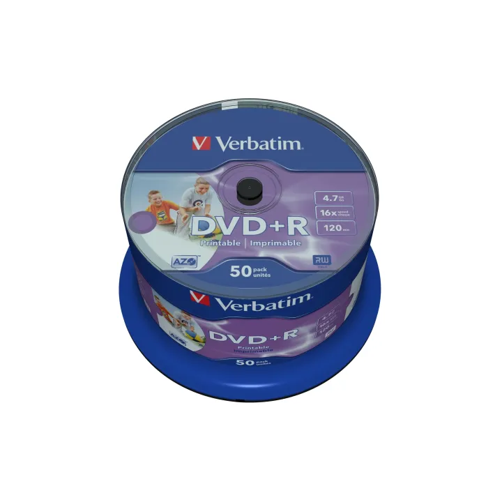Verbatim DVD+R 4.7 GB, tour (50 Pièce-s)