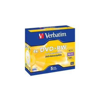 Verbatim DVD+RW 4.7 GB, boîte à bijoux (5 Pièce-s)