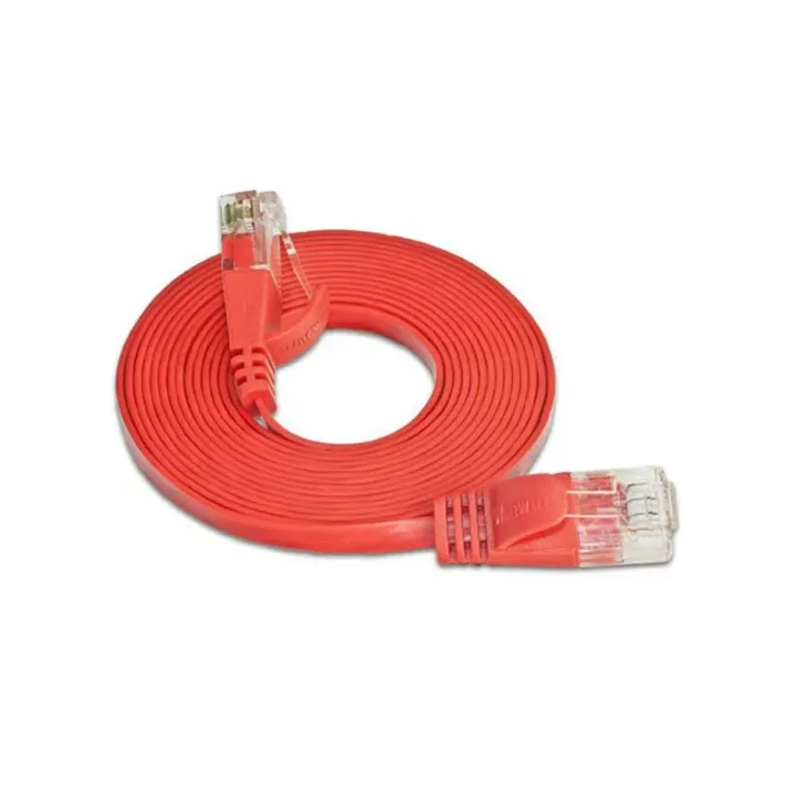 SLIM Câble patch slim RJ-45 - RJ-45, Cat 6, UTP, 0.15 m, Rouge