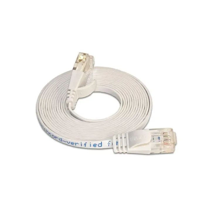 SLIM Câble patch slim RJ-45 - RJ-45, Cat 6, UTP, 0.15 m, Blanc