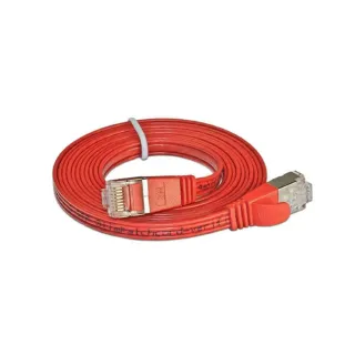 SLIM Câble patch slim RJ-45 - RJ-45, Cat 6, STP, 0.15 m, Rouge