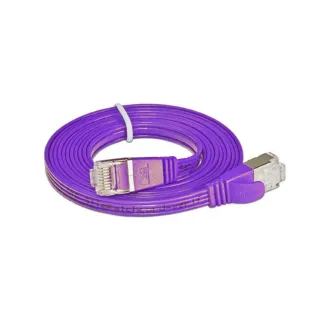 SLIM Câble patch slim RJ-45 - RJ-45, Cat 6, STP, 0.15 m, Violet