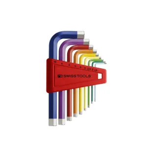 PB Swiss Tools Jeux de clés coudées Rainbow 1.5-10 mm Six pans creux