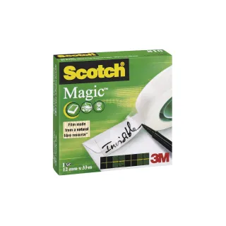 Scotch Ruban adhésif Magic 12 mm x 33 m, Transparent