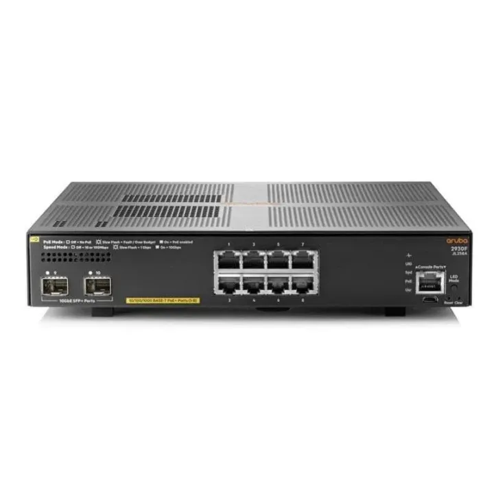 HPE Aruba Networking PoE+ Switch 2930F-8G-PoE+-2SFP+ 10 Port