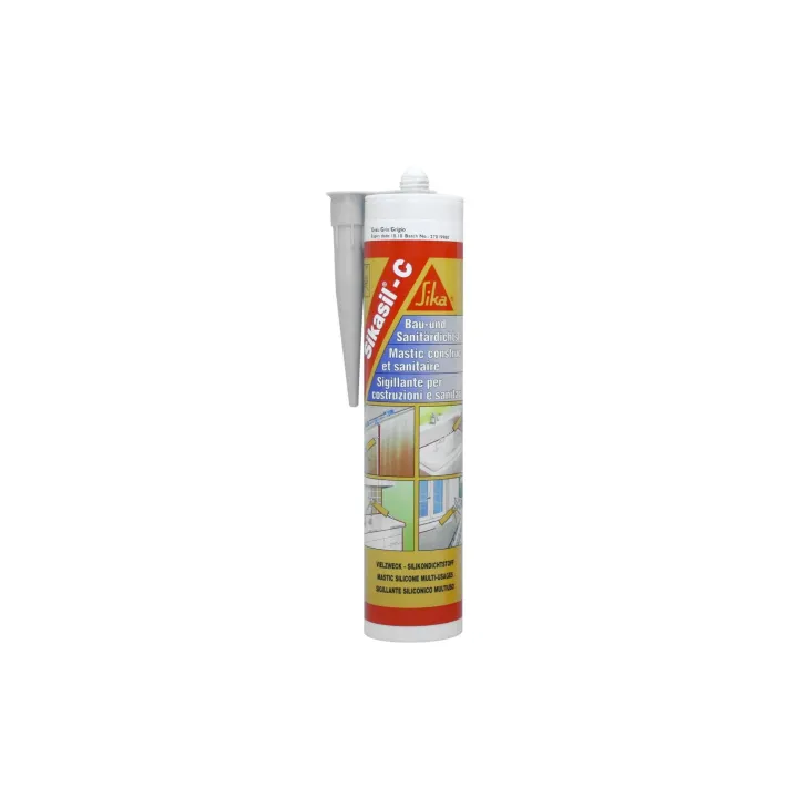 Sika Silicone Sikasil-C 300 ml, gris clair