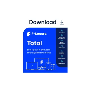 F-Secure Total Security ESD, Version complète, 3 appareils, 1 an