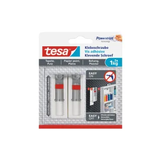 tesa Vis adhésive 1 kg pour papiers peints + enduit, réglable