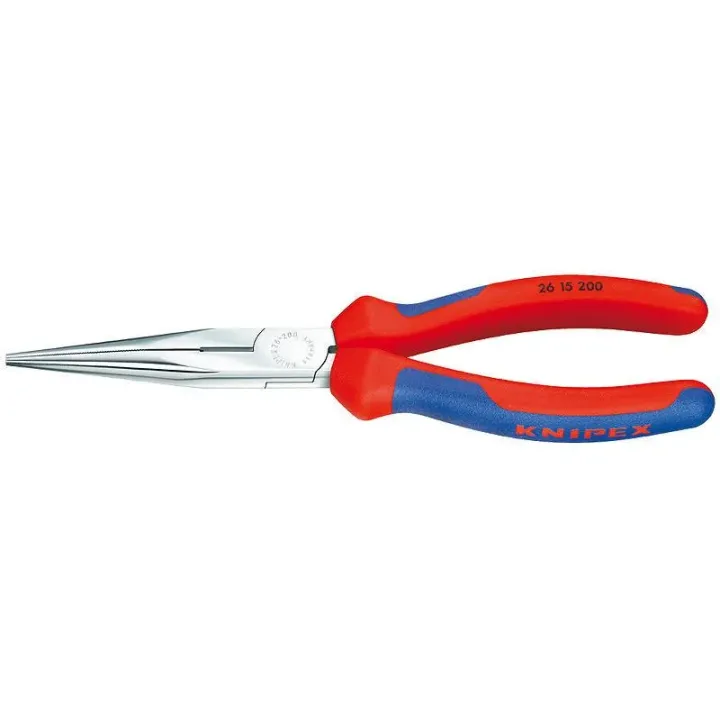 Knipex Pince à becs demi-ronds avec tranchant chromé