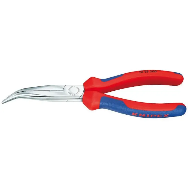 Knipex Pince à becs demi-ronds avec tranchant chromé 40°.