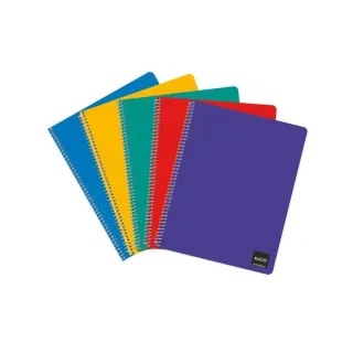 ELCO Bloc-notes 7.4 x 11.1 cm, À carreaux, Bleu-Jaune-Vert-Rouge-Violet