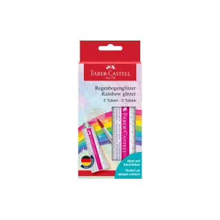 Faber-Castell Pasta glitterata Arc-en-ciel 2 pigeons de 12 ml chacun