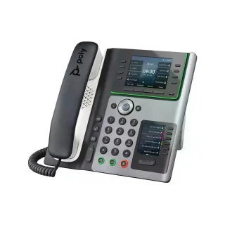 Poly Téléphone de bureau Edge E450 Gris-Noir-Blanc