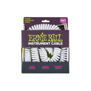 Ernie Ball Câbles d’instruments 6045 - 9.14 m, Blanc