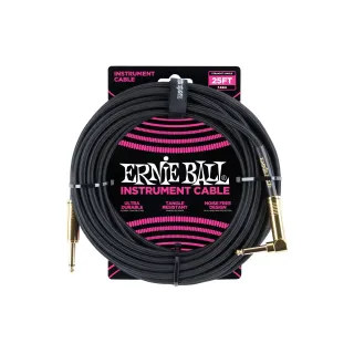 Ernie Ball Câbles d’instruments 6058 - 7.62 m, Noir