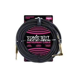 Ernie Ball Câbles d’instruments 6081 - 3.05 m, Noir