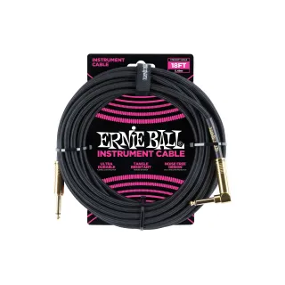 Ernie Ball Câbles d’instruments 6086 - 5.49 m, Noir