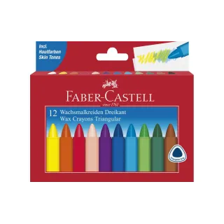 Faber-Castell Crayon gras de couleur Multicolore, 12 pièces