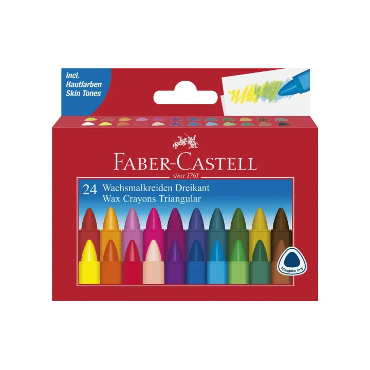 Faber-Castell Crayon gras de couleur Multicolore, 24 pièces