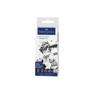 Faber-Castell Crayon à encre de Chine PITT Artist Pen Mangaka 6 pièces