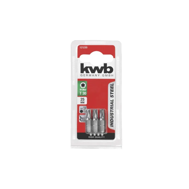 kwb Kits de bits 1-4 Torx T30 3 Pièce-s pièce(s)