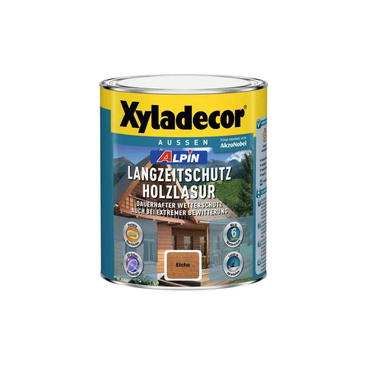 Xyladecor Lasure pour bois Alpin protection longue durée, Chêne, 1 L