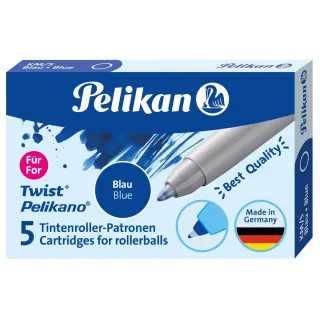 Pelikan Cartouche d’encre Twist eco Bleu, 5 pièces