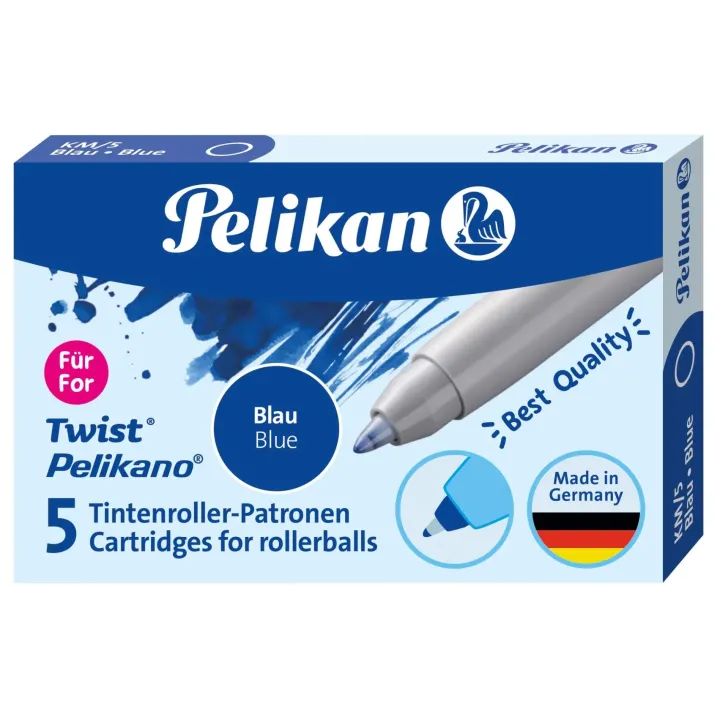 Pelikan Cartouche d’encre Twist eco Bleu, 5 pièces