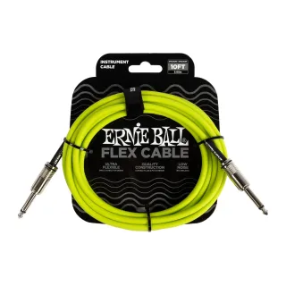 Ernie Ball Câbles d’instruments Flex 6414 – 3.05 m, Vert