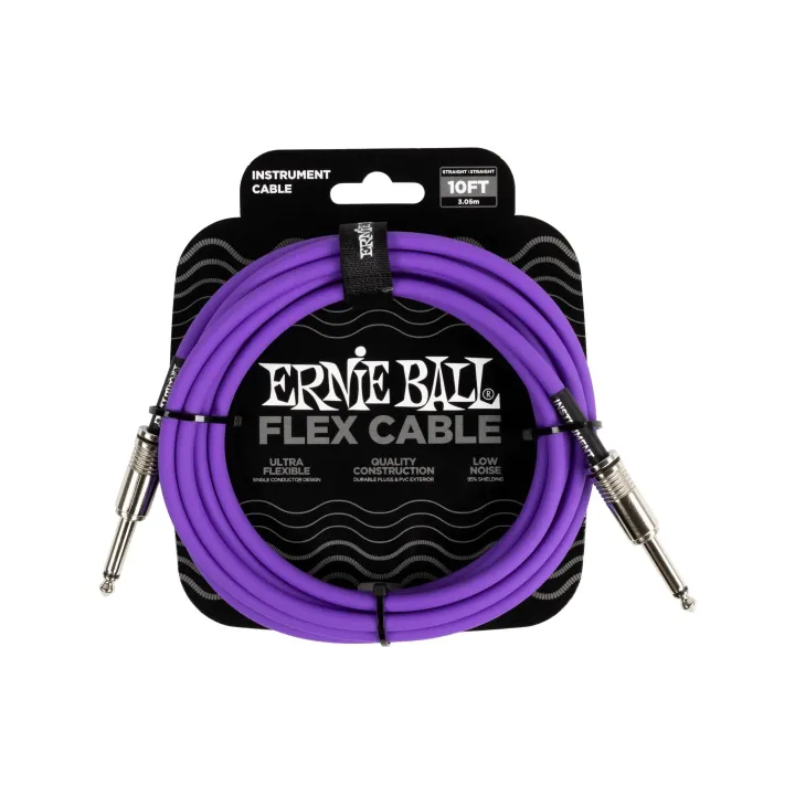 Ernie Ball Câbles d’instruments Flex 6415 – 3.05 m, Pourpre