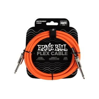 Ernie Ball Câbles d’instruments Flex 6416 – 3.05 m, Orange