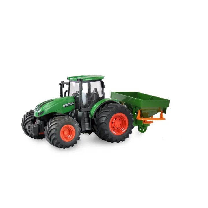 Amewi Tracteur avec épandeur dengrais, vert 1:24, RTR