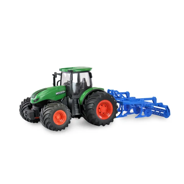 Amewi Tracteur avec cultivateur, vert 1:24, RTR