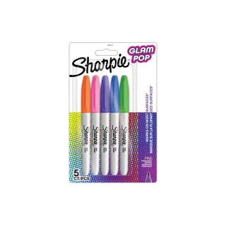 Sharpie Feutres de coloriage S-Note Glam Pop Permanent, paquet de 5