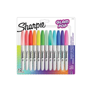 Sharpie Feutres de coloriage S-Note Glam Pop Permanent, paquet de 12