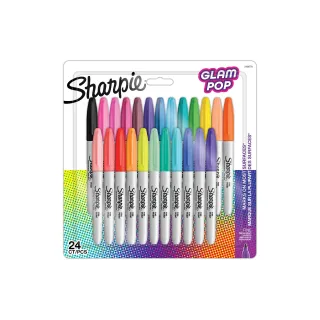 Sharpie Feutres de coloriage S-Note Glam Pop Permanent, paquet de 24