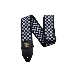 Ernie Ball Sangle de guitare Jacquard Black and White Checkered