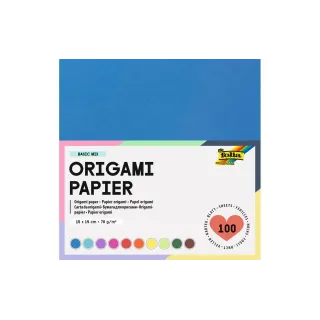 Folia Feuilles origami Origami 15 x 15 cm, 70 g-m², Multicolore