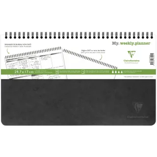 Clairefontaine Agenda settimanale Age Bag My Weekly Noir