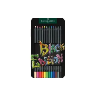 Faber-Castell Crayons de couleur Black Edition 12 pièces