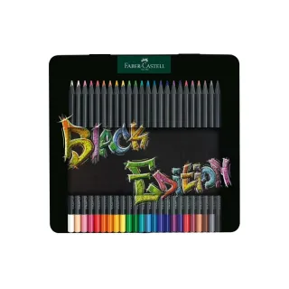 Faber-Castell Crayons de couleur Black Edition 24 pièces