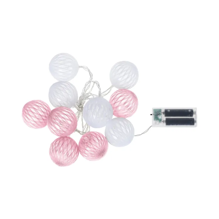 COCON Guirlande lumineuse LED Rose-Blanche, 175 cm