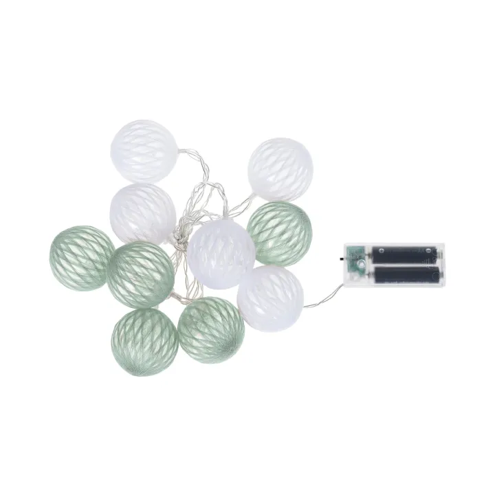 COCON Guirlande lumineuse LED Menthe-Blanc, 175 cm