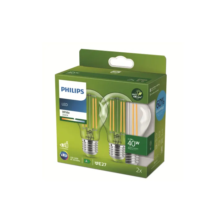 Philips Lampe Ultra Efficient LED E27 40W 3000K 2p. ​​ATT_Lichtfarbe|-|0|0|: ​​