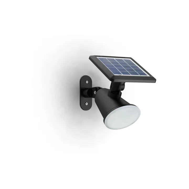 Philips Solar Jivix lampe spot murale, capteur de lumière, 2700K, noir